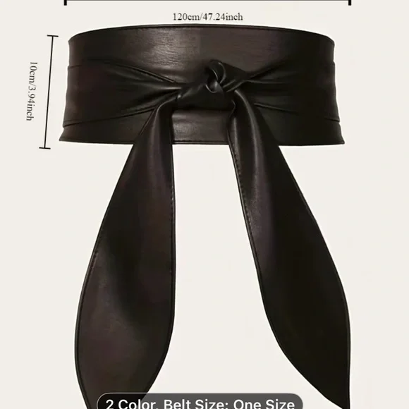 White faux leather wrap belt - Picture 8 of 8